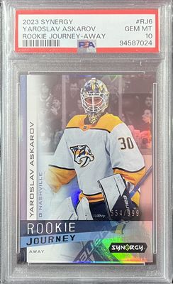 Yaroslav Askarov - 2023-24 Upper deck Synergy Rookie journey /999 RJ-6 PSA 10