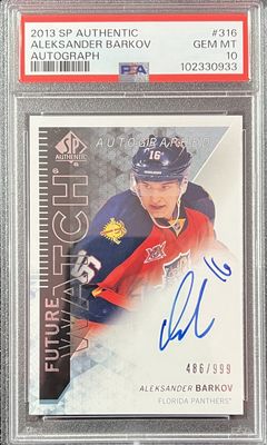 Alexander Barkov - 2013-14 Upper deck SP Authentic Autographed future watch /999  #316 PSA 10