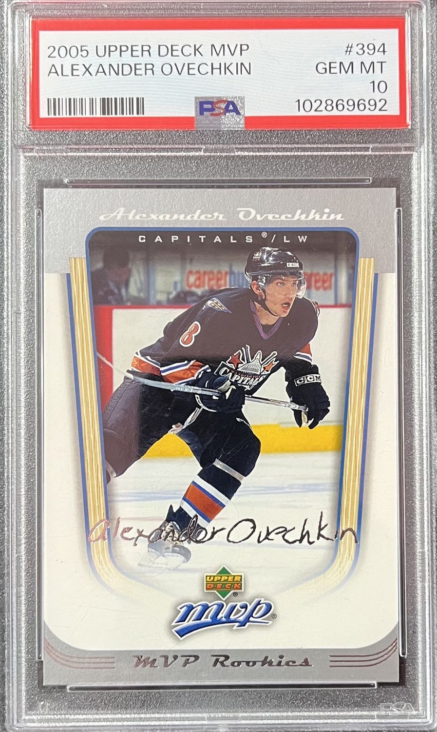 Alexander Ovechkin - 2005-06 Upper deck MVP Rookie #394 PSA 10