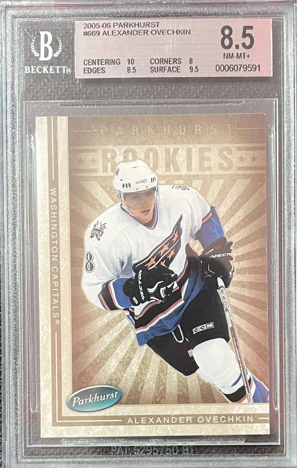 Alexander Ovechkin - 2005-06 Parkhurst Rookies #669 Beckett 8.5