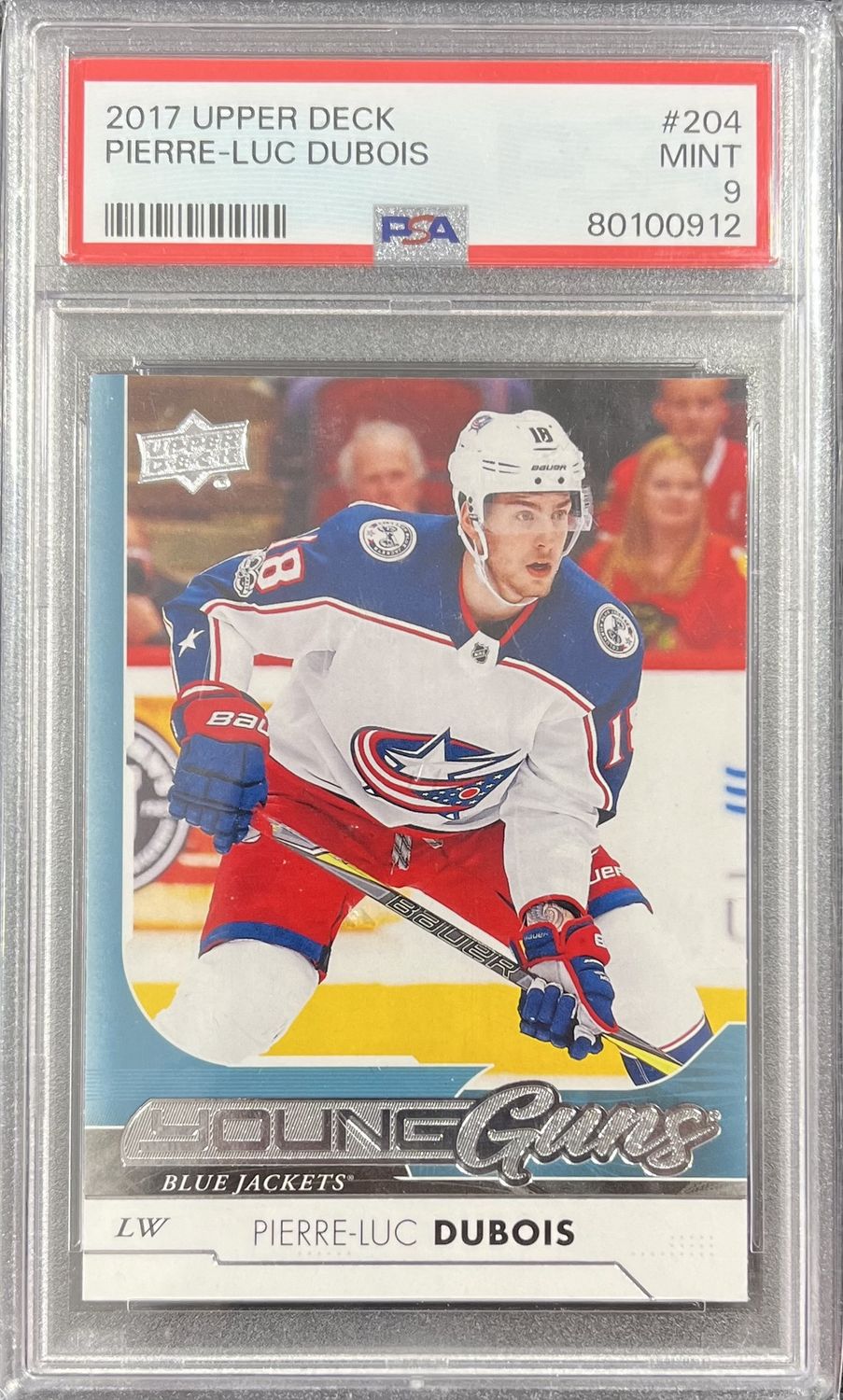 Pierre-Luc Dubois - 2017-18 Upper deck Series one  Young guns #204 PSA 9