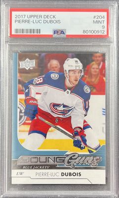 Pierre-Luc Dubois - 2017-18 Upper deck Series one  Young guns #204 PSA 9