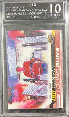 Juraj Slafkovsky - 2022-23 Uper deck Series two Young guns UD Canvas C211 MBcartes 10