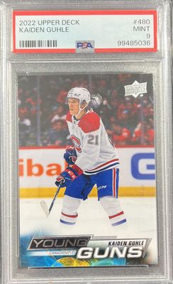 Kaiden Guhle - 2022-23 Upper deck Series two Young guns #480 PSA 9