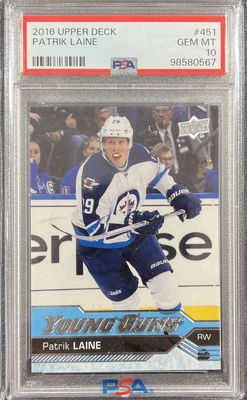 Patrik Laine - 2016-17 Upper deck Series two Young guns #451 PSA 10
