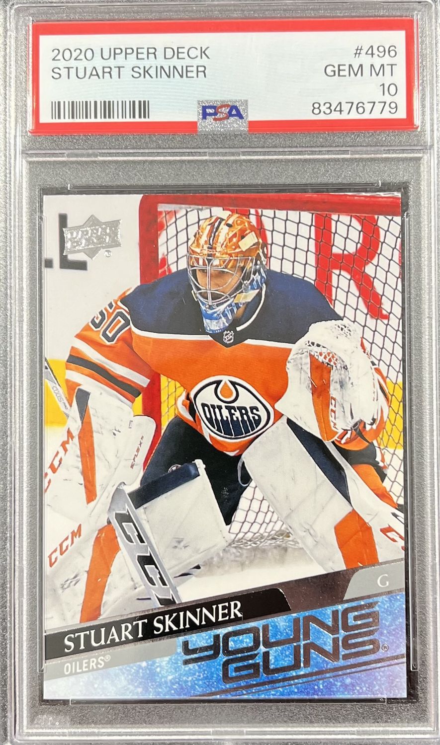 Stuart Skinner - 2020-21 Upper deck Series two Young guns #496 PSA 10