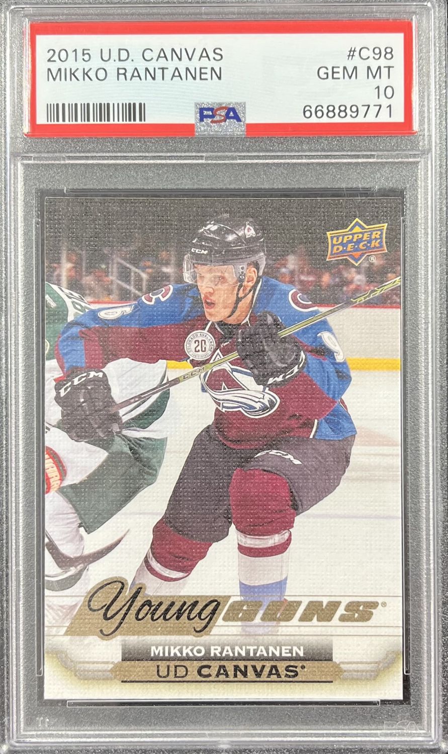 Mikko Rantanen - 2015-16 Upper deck UD Canvas Young guns C98 PSA 10