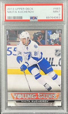 Nikita Kucherov - 2013-14 Upper deck Series two Young guns #483 PSA 9