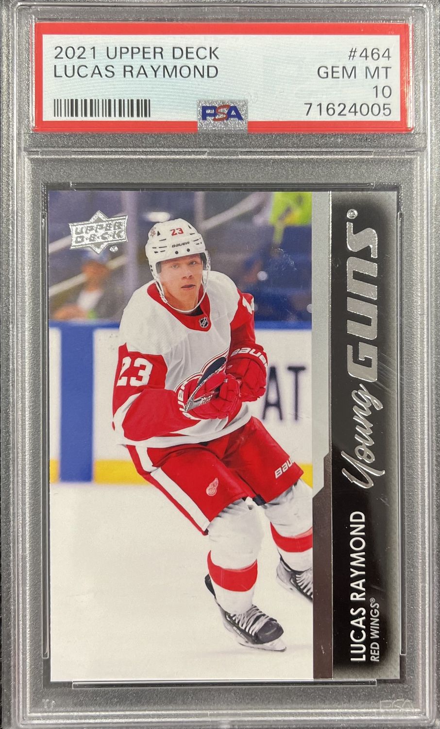 Lucas Raymond - 2021-22 Upper deck Series two Your guns #464 PSA 10