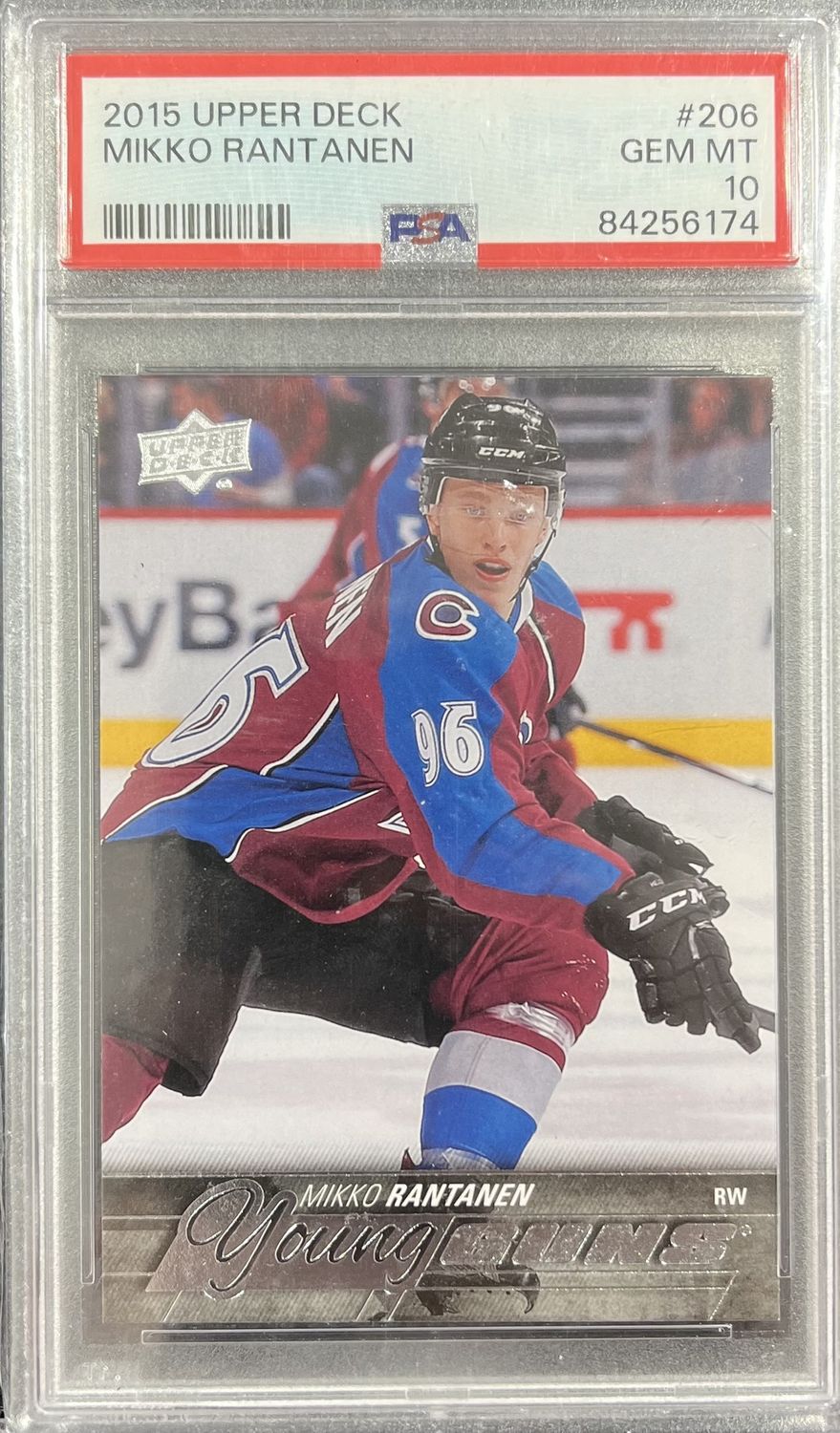 Mikko Rantanen - 2015-16 Upper deck Series one Young guns #206 PSA 10