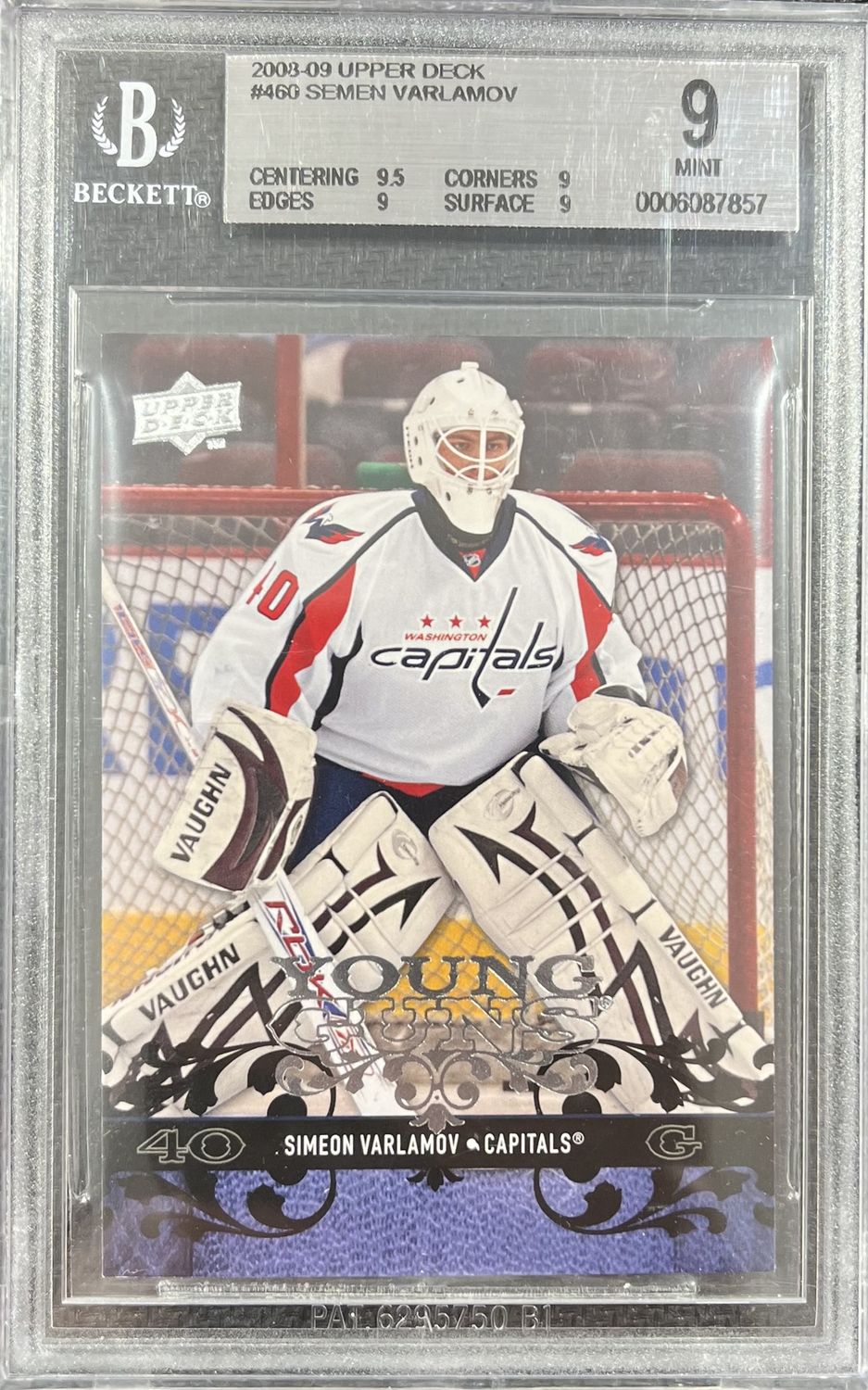 Semion Varlamov - 2008-09 Upper deck Series two Young guns #460 Beckett 9
