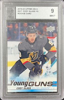 Cody Glass - 2019-20 Upper deck Series one Young guns #237 ACA 9