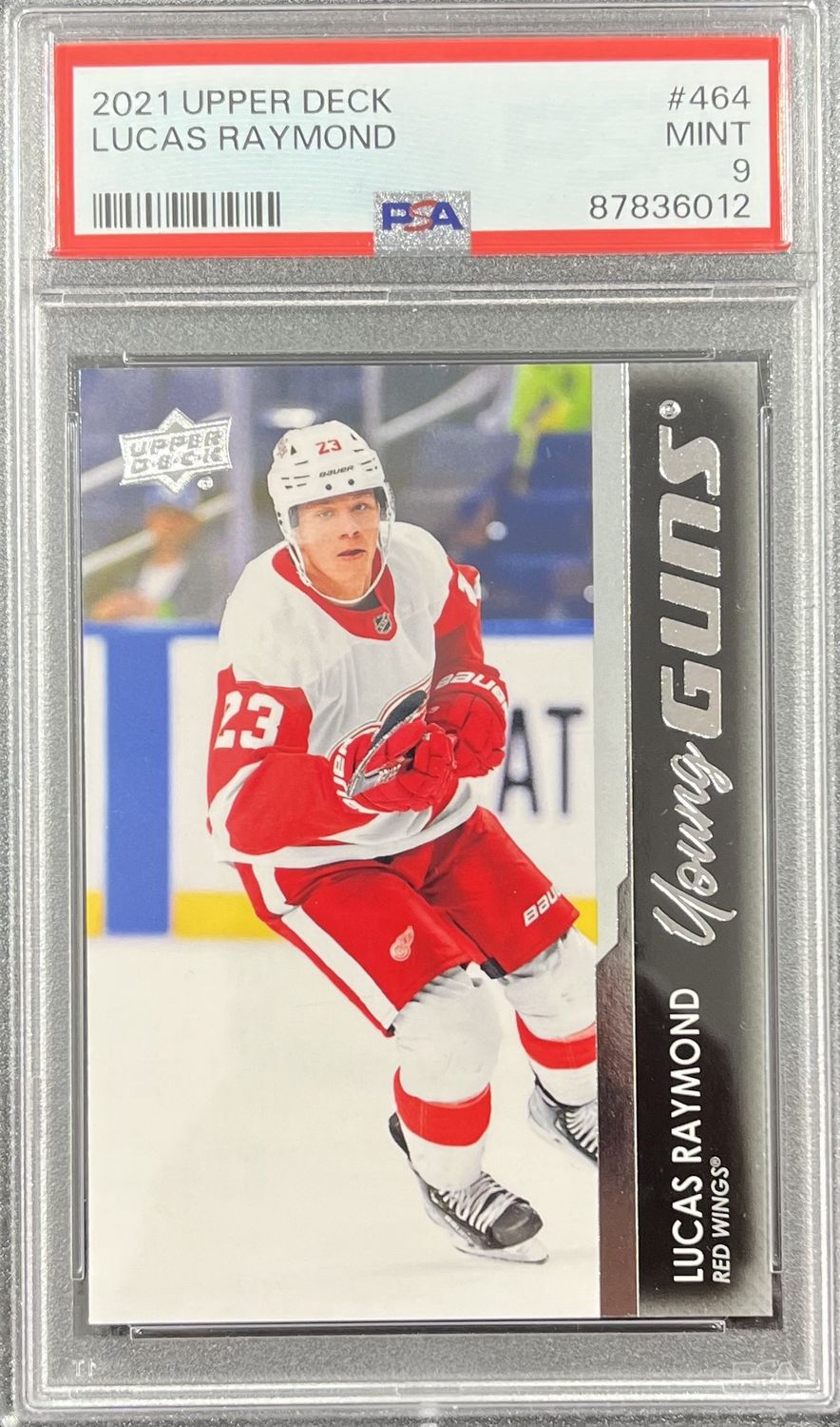 Lucas Raymond -2021-22 Upper deck Series two Young guns #464 PSA 9