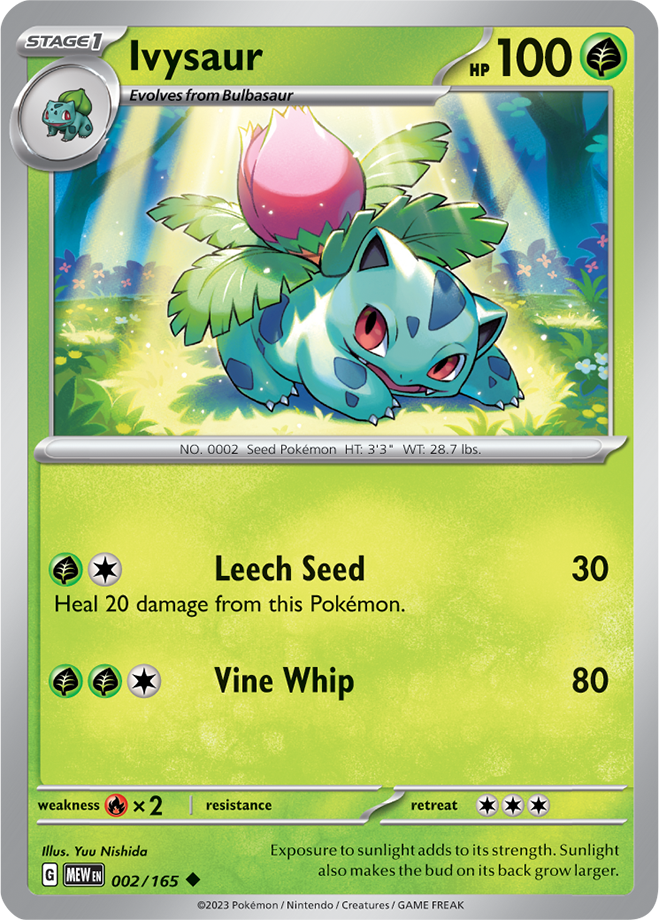 Ivysaur - Scarlet &amp; Violet 151 002/165, Fini: Unlimited