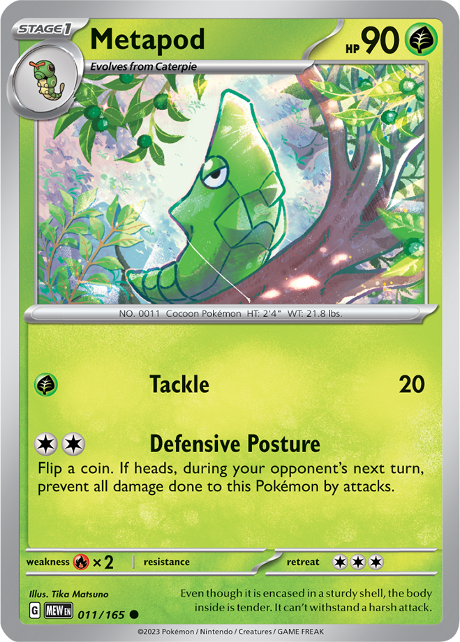 Metapod - Scarlet &amp; Violet 151 011/165, Fini: Unlimited