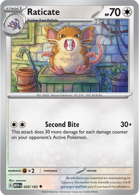 Raticate - Scarlet &amp; Violet 151 020/165