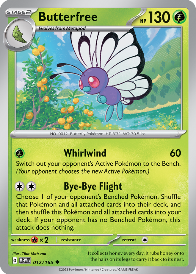 Butterfree - Scarlet &amp; Violet 151 012/165, Fini: Unlimited