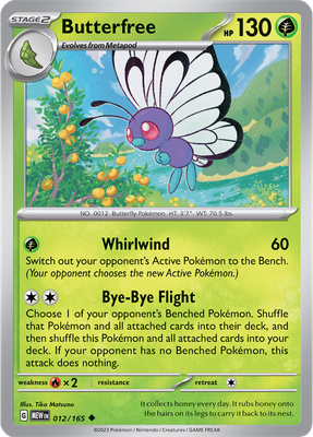 Butterfree - Scarlet &amp; Violet 151 012/165