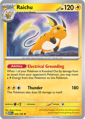 Raichu - Scarlet &amp; Violet 151 026/165