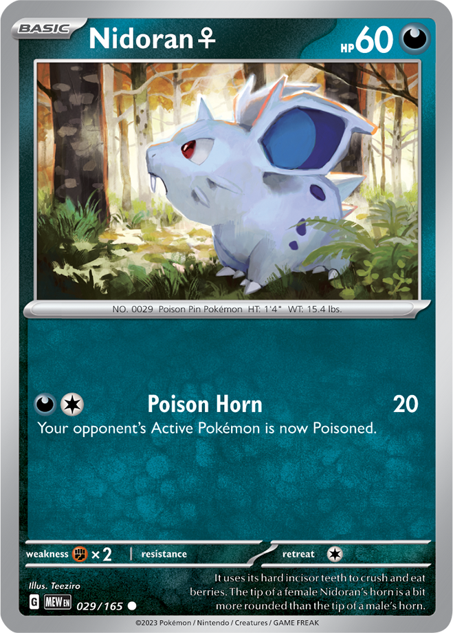 Nidoran ♀ - Scarlet &amp; Violet 151 029/165, Fini: Unlimited
