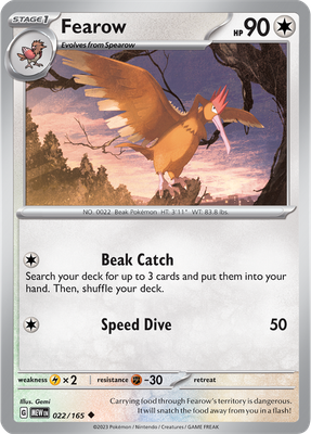 Fearow - Scarlet &amp; Violet 151 022/165
