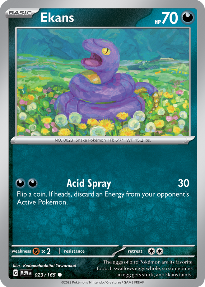 Ekans - Scarlet &amp; Violet 151 023/165, Fini: Unlimited