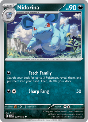 Nidorina - Scarlet &amp; Violet 151 030/165