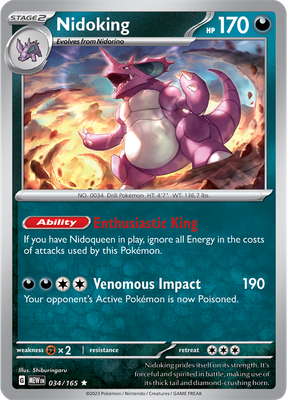 Nidoking - Scarlet &amp; Violet 151 034/165