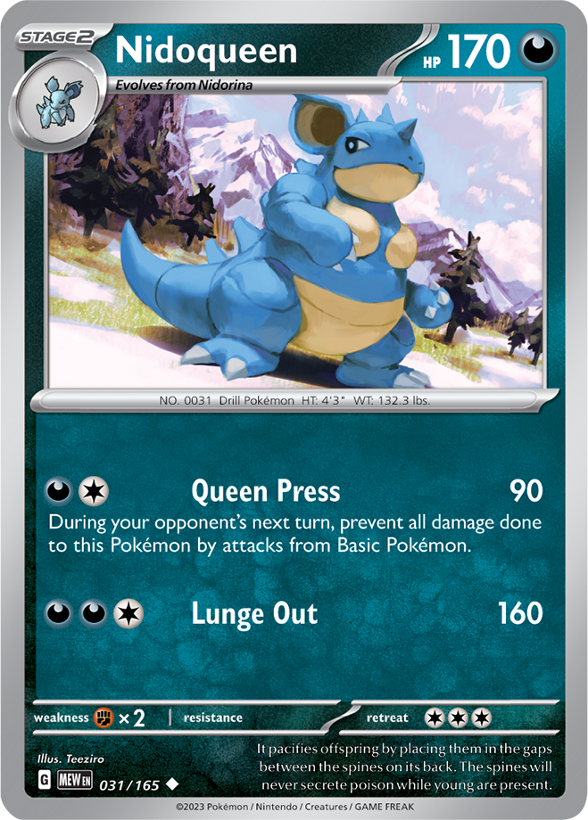 Nidoqueen - Scarlet &amp; Violet 151 031/165, Foil: Unlimited