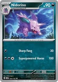 Nidorino - Scarlet &amp; Violet 151 033/165, Fini: Unlimited