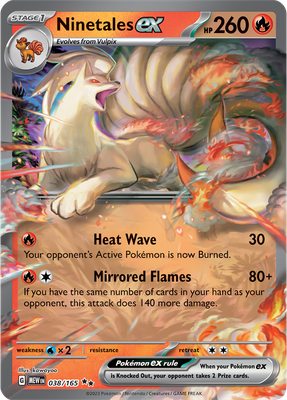 Ninetales EX - Scarlet &amp; Violet 151 038/165