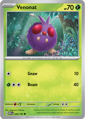 Venonat - Scarlet &amp; Violet 151 048/165
