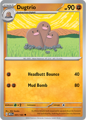Dugtrio - Scarlet &amp; Violet 151 051/165