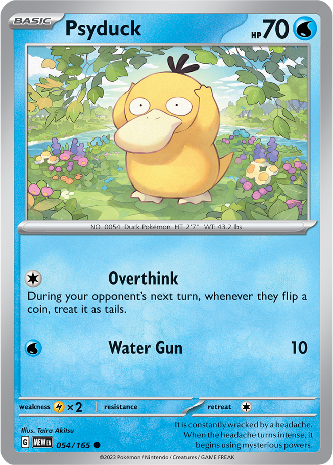 Psyduck - Scarlet &amp; Violet 151 054/165, Fini: Unlimited