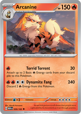 Arcanine - Scarlet &amp; Violet 151 059/165
