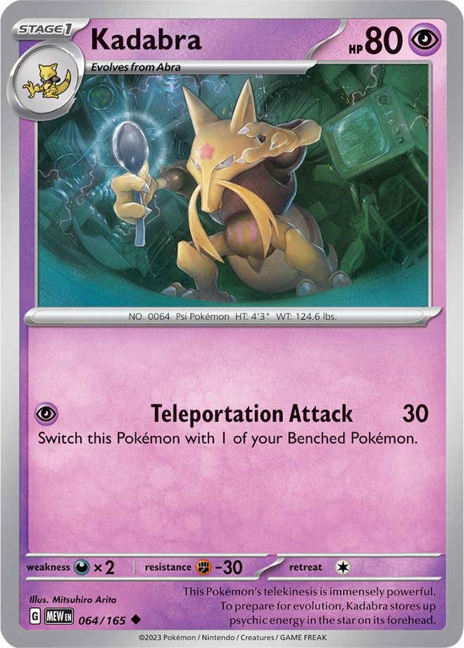 Kadabra -  Scarlet &amp; Violet 151 064/165, Fini: Unlimited
