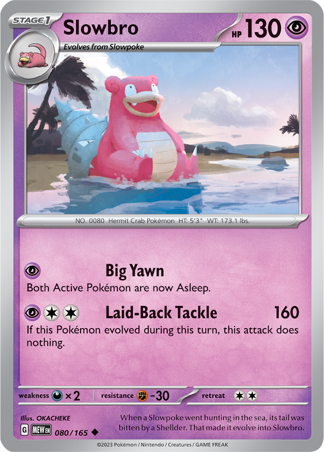 Slowbro -  Scarlet &amp; Violet 151 080/165, Fini: Unlimited