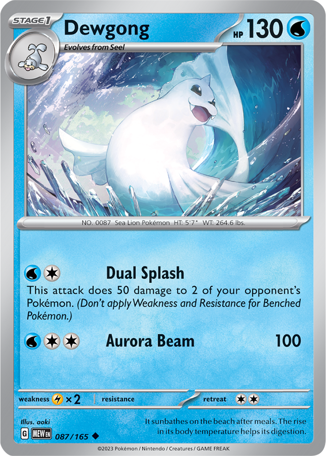 Dewgong -  Scarlet &amp; Violet 151 087/165, Fini: Unlimited