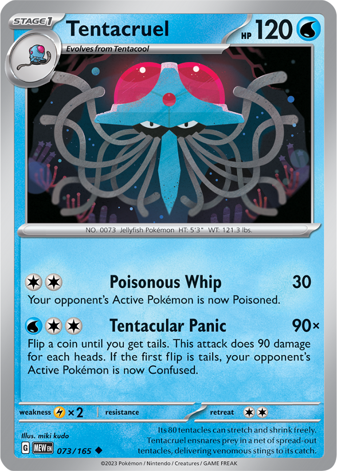 Tentacruel -  Scarlet &amp; Violet 151 073/165, Fini: Unlimited