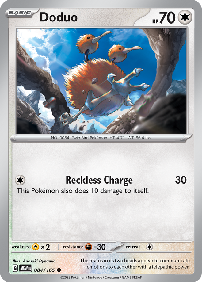Doduo -  Scarlet &amp; Violet 151 084/165, Fini: Unlimited