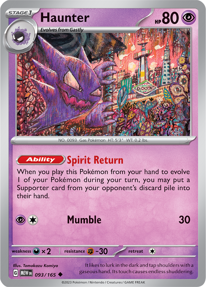 Haunter -  Scarlet &amp; Violet 151 093/165, Fini: Unlimited