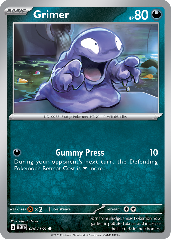 Grimer -  Scarlet &amp; Violet 151 088/165, Fini: Unlimited