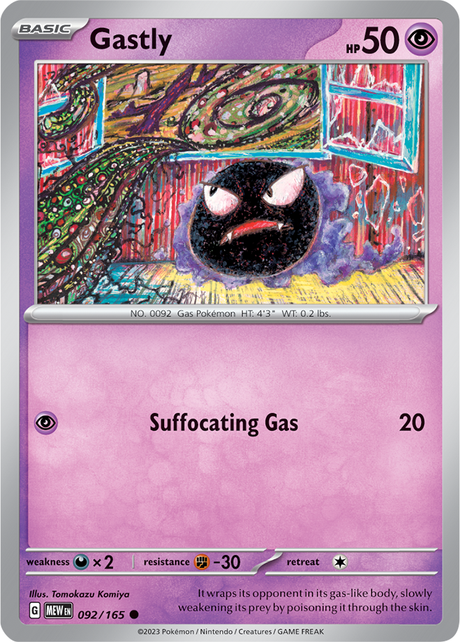 Gastly -  Scarlet &amp; Violet 151 092/165, Fini: Unlimited