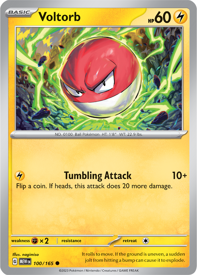 Voltorb - Scarlet &amp; Violet 151 100/165, Fini: Unlimited