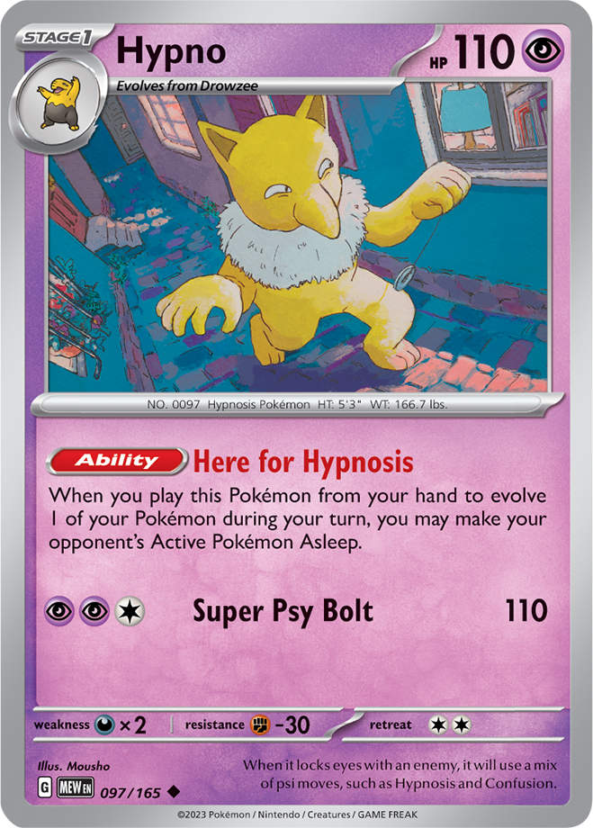 Hypno - Scarlet &amp; Violet 151 097/165, Fini: Unlimited