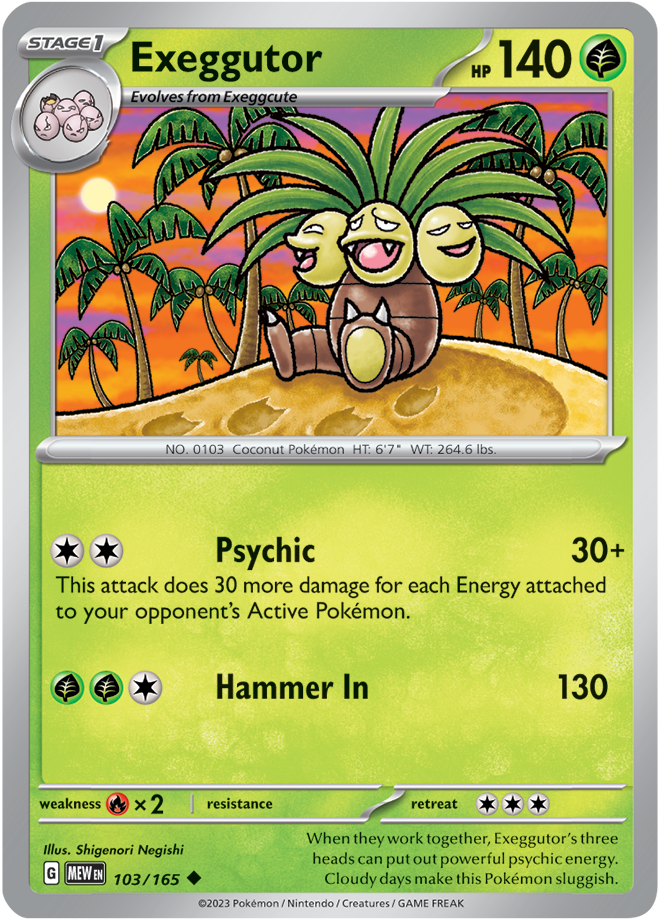 Exeggutor - Scarlet &amp; Violet 151 103/165, Fini: Unlimited