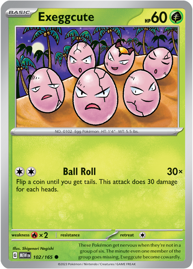 Exeggcute - Scarlet &amp; Violet 151 102/165, Fini: Unlimited