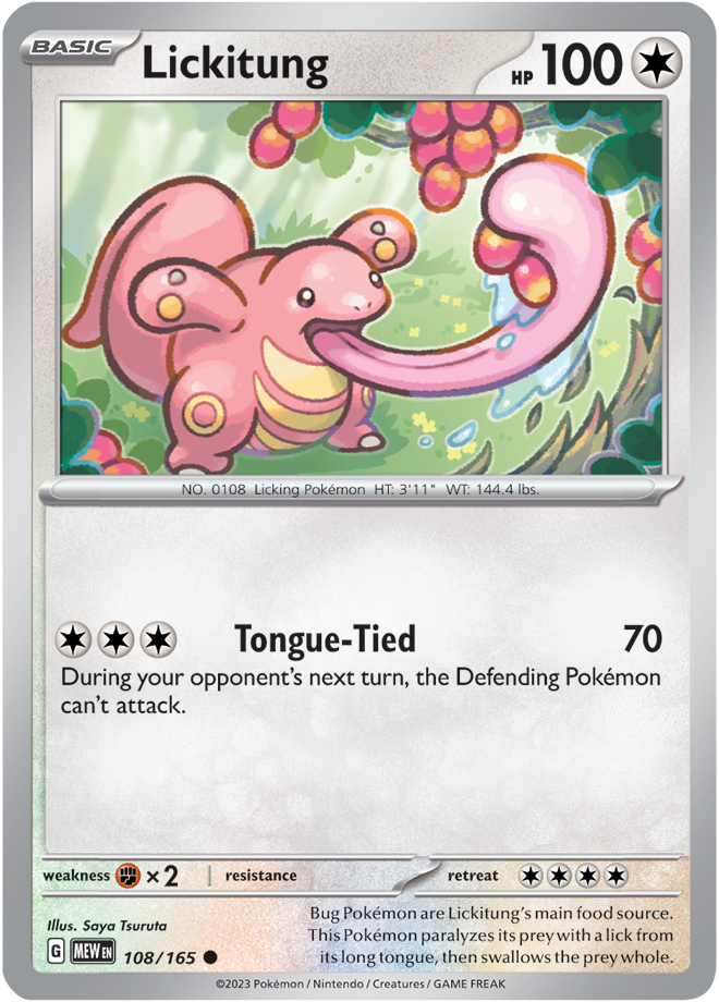 Lickitung - Scarlet &amp; Violet 151 108/165, Fini: Unlimited