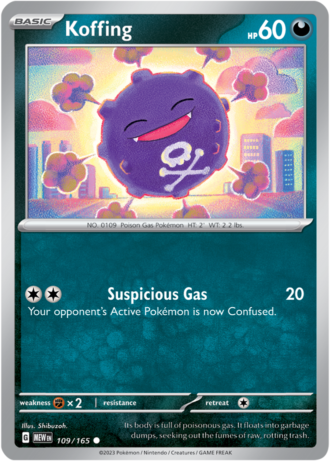 Koffing - Scarlet &amp; Violet 151 109/165, Fini: Unlimited