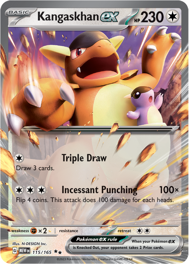 Kangaskhan EX - Scarlet &amp; Violet 151 115/165, Fini: Unlimited